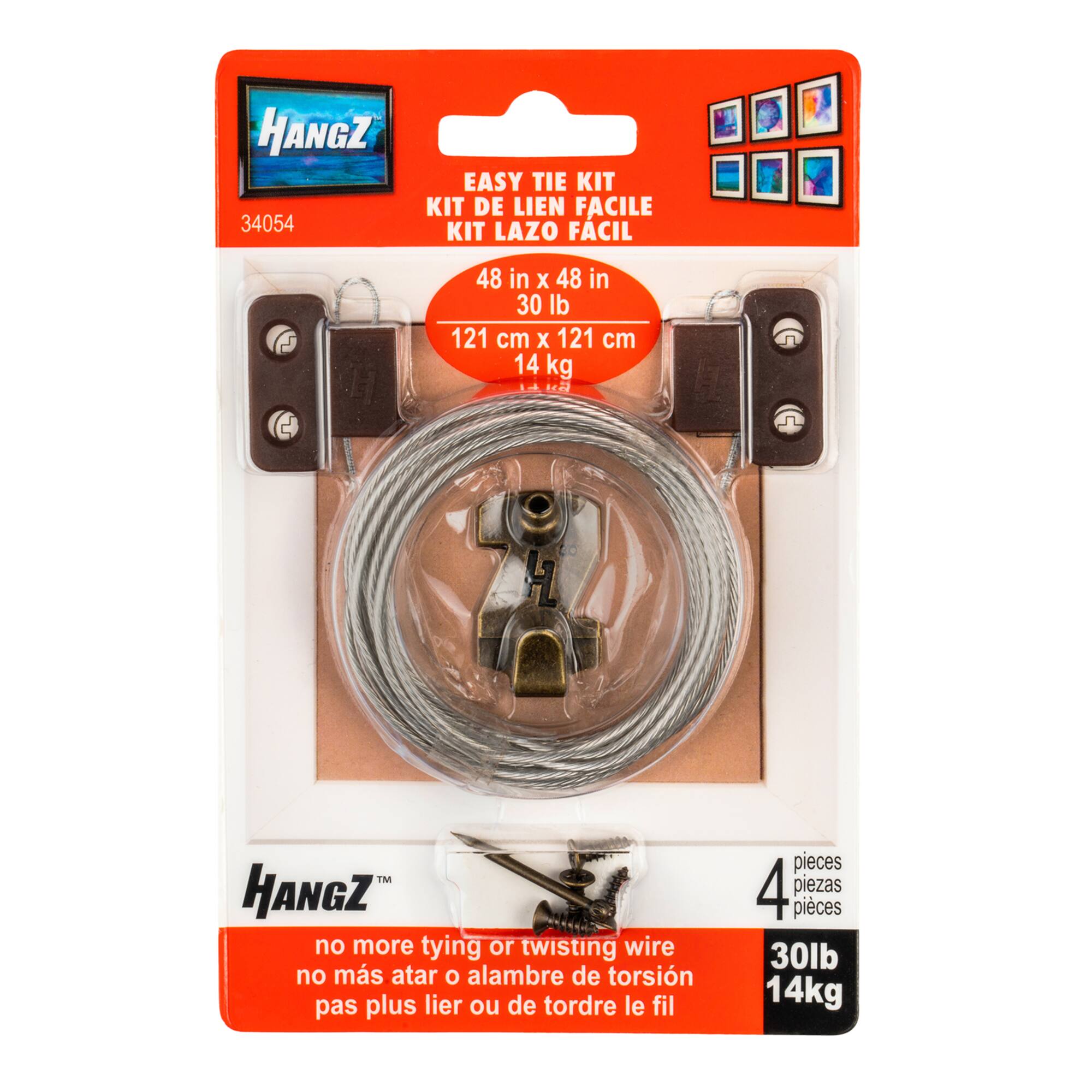 HangZ™ 30lb. Easy Tie 2 Hole D Ring Kit